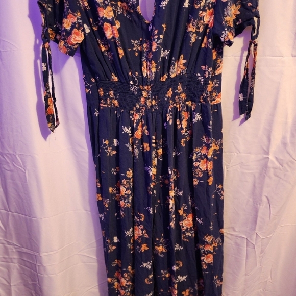 Xhilaration Navy Floral Maxi Dress - Picture 1 of 4